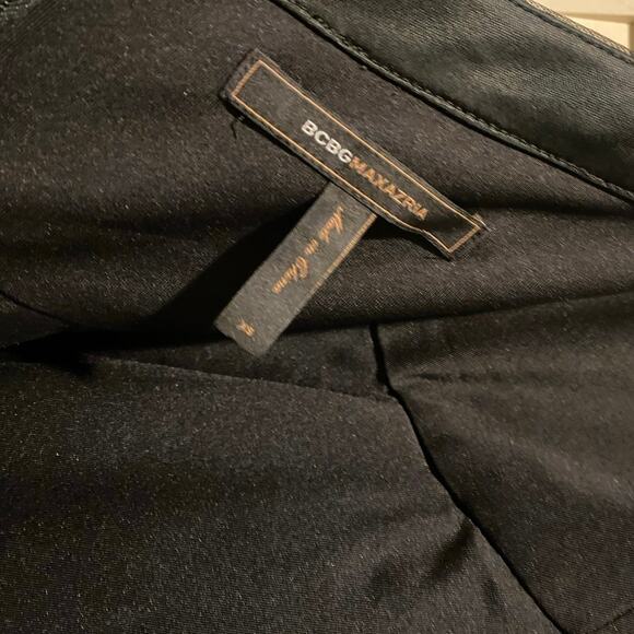 Y2K BCBGMAXAZRIA Halter Mini Dress XS Black Silver Chainmail Cocktail Party LBD - Picture 5 of 11